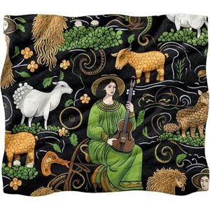 Gooi deken voor bank, dekens voor vrouwen, bier schapen hoed festival deken, 59x51 inch
