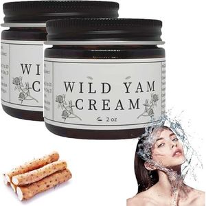 2Pcs Wild Yam Cream, Natural Relief Wild Yam Verstevigende Vochtinbrengende Crème, Natuurlijke Wild Yam Cream, Diepe Voeding, Effectieve Hydratatie, Voor Alle Huidtypes