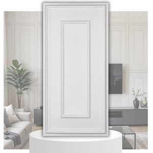 Wanddecoratie - Polystyreen XPS - Wandpanelen - 100 x 50 cm - 3 mm dik - 4 m² - 8 stuks - Witte lijst XL