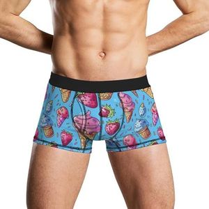 Sweet Ice-Creams Heren Ondergoed Ademend Boxer Slips Zachte Stretch Boxers Trunks