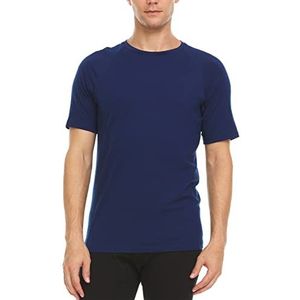 Minus33 Merino Wool Heren Micro Weight Raglan T-Shirt - Marineblauw - Large