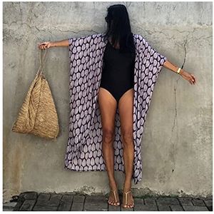 Cover Ups voor vrouwen strandkleding strandbedekking voor badmode vrouwen zwarte tie-dye kimono badpak cape zomerjurk strandkleding outfits strandbedekkingen voor vrouwen (kleur: paarse bladbedekking,