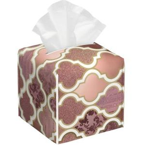 Rosegold Roze En Koper Marokkaanse Tegel Patroon, Tissue Box Cover Tissue Box Houder Tissue Dispenser Tissue Houder