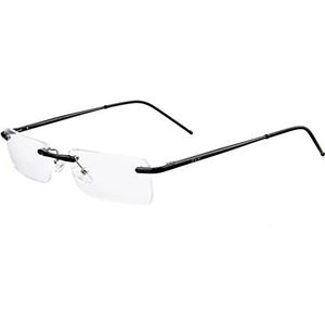 Randloze leesbril Clarity – Een waar sieraad met premium glazen incl. blauwfilter (Zwart, +1,75 dpt)