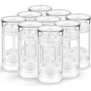 10 Pack Ronde Lege Deodorant Containers Plastic Twist-up Deodorant Flessen Hervulbare Lippenbalsem Buizen voor DIY Deodorant Lippenbalsem Lippenstift Gemakkelijk te Vullen (75ml, Transparant)