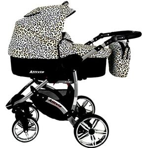 Kinderwagen babyzitje en Isofix optioneel te kiezen Allivio by SaintBaby Leopard A67 3-in-1 met babyzitje