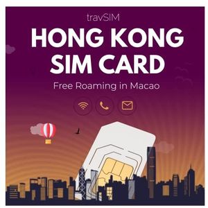 travSIM Hong Kong SIM Kaart | 10GB mobiele data met 4G/5G snelheden | Gratis roaming in Macau | Plan op Hong Kong kaart is 30 dagen geldig