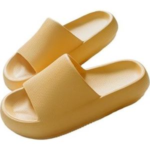 Slippers, Zomerhuis Badkamer Bad Met Mannen en Vrouwen Sandalen Pantoffels Comfortabel en Zacht,voor dames en heren(Yellow,40 EU)