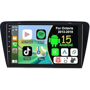 Draadloze Autoradio Android 15 voor Octavia 2013-2018 met draadloze carplay en Android Auto Bluetooth USB Wifi 4G GPS Navigatie(S-2(2G+32G))