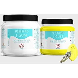 Resin Pro ® Pasta Van Siliconenrubber I-GUM Voor Mallen - Compatibel met Hars, Was, Gips, Zeep of Cement, niet-giftig, twee-componenten A + B, 200 g, Hardheid 38 Shores