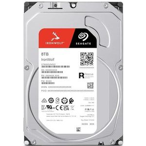 Seagate IronWolf, 8 TB, Interne Harde Schijf, NAS, 3,5"", SATA 6 GB/s, 7200 RPM, 256 MB cache, voor NAS RAID, 3 jaar Rescue Services, FFP (ST8000VNZ02)