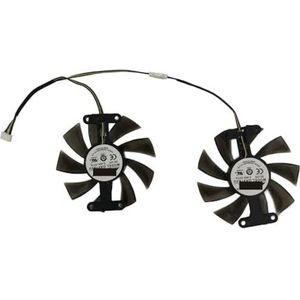 2 stuks/set DIY GA91B2U PLA09215B12H GPU-koelerventilator voor Jieshuo voor RTX 2060 RTX2060 Super 8GB GDDR6-videokaarten(GA91B2U)