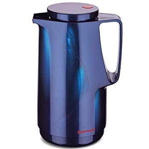 ROTPUNKT Maxima 760 Thermoskan, 1,0 l, dubbele draaisluiting, BPA-vrij, gezond drinken, Made in Germany, warm en koud, glazen inzetstuk (midnight blue)