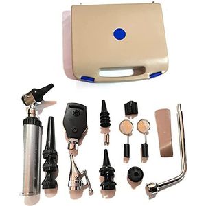 AEOIH Veterinair Led ent Oftalmoscope & Otoscoop Diagnostische set 12 verschillende diagnostische instrumenten, onderzoek kleine dieren