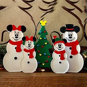 WDSF 4 stuks Ghost Mickey en Minnie Halloween Decoratie, Geest Sculptuur voor Woondecoratie Opknoping Ornamenten, Vakantie Feest Thuis Desktop Decor