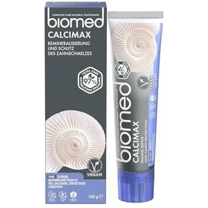 Biomed Calcimax 97% natuurlijke tandpasta/tandglazuur reparatie & cariës bescherming/Vegan, SLS-vrij 100 g