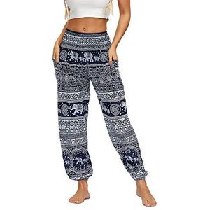 Dames Boheemse harembroek - Boho hippie olifant print Palazzo broek yoga broek bloeiers