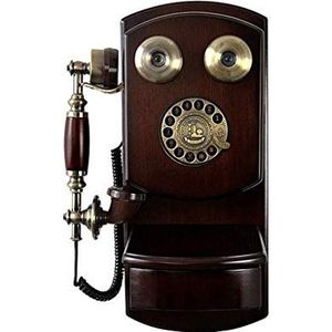 Telefoon Telefoon Thuis Muur Opknoping Decoratie Retro Telefoon Knop Wijzerplaat met Display Telefoon (C)
