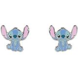 Disney Stitch Stud Oorbellen, Eén maat, verzilverd messing, Geen edelsteen