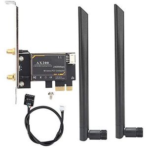 PCIE WiFi-kaart voor Intel AX200 5G WiFi-kaart Dual Band Bluetooth 5.1 PCIE draadloze kaart met antenne voor Windows 10 64bit / voor Linux PC Desktop