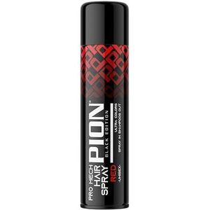 Pion Black Edition Pro Mech Red Temporary Hair Color Spray 150 ml - Ultra Colors, Rode Semi-Permanente Haarkleurspray, Shampoospray, Unisex, Voor Thuisgebruik En Dagelijks Gebruik