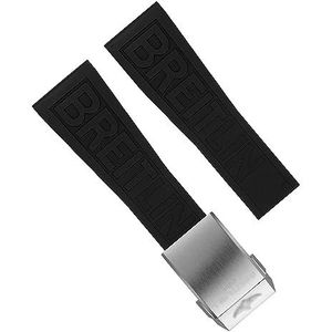 INSTR 22mm 24mm waterdichte rubberen band voor Breitling AVENGER DIVER PRO horlogebanden voor NAVITIMER WORLD (Color : 300S, Size : 24mm)