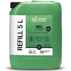 bio-chem BBQ-Cleaner grillreiniger spray - 5 l jerrycan + aftapkraan + hoogwaardige microvezeldoek - effectief & materiaalvriendelijk - Voor roestvrij staal, aluminium, gasbarbecues.
