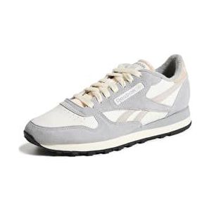 Reebok Unisex Classic Leather Sneakers, Chalk Grey 3 Moonstone, 34/35 EU