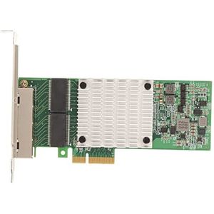 PCIEx4 Wifi-kaart, 4-poorts Gigabit,I350-chip, Gouden Pinnen, Groot Koellichaam, RJ45-interface, Ethernet-kaart
