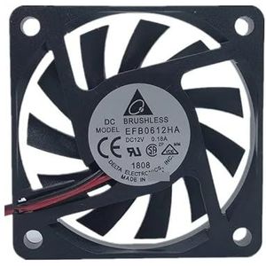 Voor delta EFB0612HA dc12V 0.18a 6010 6cm stille apparatuur behuizing koelventilator 60 * 60 * 10mm