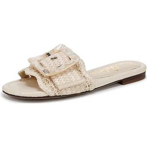 Sam Edelman Women's Bambi Flat Sandal, Linen, 8