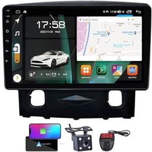 1.Android 13 Autoradio 9 Duim Touch Display Voor Ford Escape 1 2007-2012 Met Draadloze Carplay Android Auto/4G WiFi/FM RDS DAB+/Buletooth 5.0/Bediening op het stuur + Camera en DVR(NF-7)
