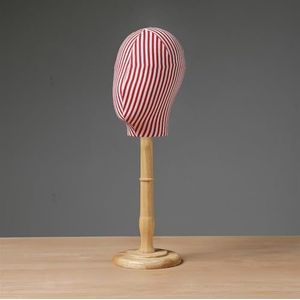 SAYEYBU Manikin Head, Cloth Mannequin Head, Hat Scarf Video Glasses Promo Display Plastic Manikin Head, Detachable Wood Stand, for Props Shop,Natural,B