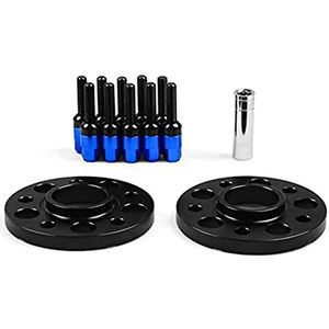 15mm Auto Hub Centric Spoorverbreders Voor Mercedes Voor Benz C Klasse CLS Klasse E Klasse S Klasse W202 W203 Auto Wiel Spacer Hub Seal Auto Wiel Afstandsstuk (Color : Blauw)