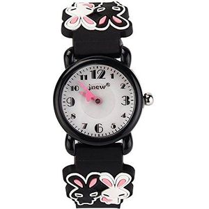 ele ELEOPTION Kinderhorloge Waterdicht 3D Leuke Cartoon Ontwerp Ronde Wijzerplaat Siliconen Rubber Jelly Kleur Horloge Band Quartz Horloges voor Kleine Xmas Meisjes Jongen Kinderen Kinderen, Konijnen,