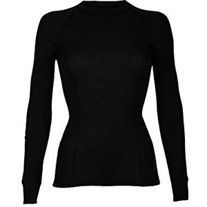 DILLING Merino shirt met lange mouwen voor dames van 100% BIO-merinowol Zwart 40