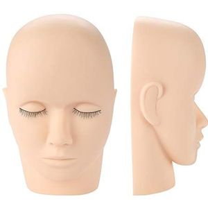 Mannequin Training Doll Head, Soft Rubber Wimper Graft Make-up Praktijk Headform Professionele Cosmetologie Schminken Make-up Massage Oefenpop oefenhoofd