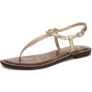 Sam Edelman Schoenen voor Dames - Gigi Thong Sandaal, Amber Goud Metallic Leer, 36 EU