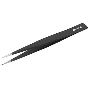 Precisie Roestvrijstalen Wimpers Pincet met Antislipgreep voor Enten en Uitbreiding van Valse Wimpers (ESD-16)