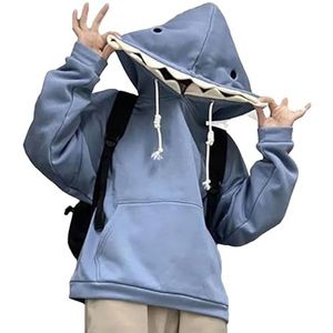 Haai-hoodie,Blauwe dameshoodies met haaivorm en lange mouwen | Schattige dieren trui paar sweatshirts tops voor tienermeisjes heren dames Tytlyworth
