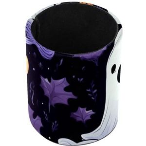 Halloween Spectre Leuke Staande Etui, Leuke Ronde Pennenhouder Pouch Potlood Tas Make-up Borstel Dozen voor Schoolstudenten Kantoor Vrouwen Tieners Meisjes Jongens