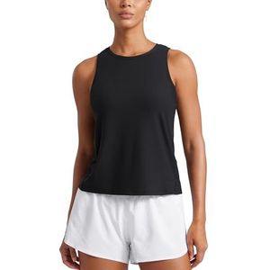 CRZ YOGA Cloudweight Crew Neck Workout Tanks Lichtgewicht Sporttops voor Dames Zachte Basic Hardloopshirts Mouwloos zwart M