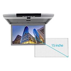 Draagbare dvd-speler voor videospelers op hoofdsteunen in auto's 17.3 Inch Auto Monitor HD Lcd-scherm Auto Plafond Dak Mount Display Multimedia TV Auto Video Player HDMI IR FM Link met HD-roterend sch