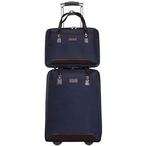 Reiskoffer Bagage Koffer 2-delige Nylon Bagagestreep 20 Inch Bagagesets Anti-diefstal Combinatieslot Koffers Handbagage (Color : H, Size : 2-Piece)