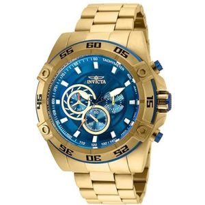 Invicta Heren Analoog Quartz Horloge met Roestvrij Stalen Band 25536, Goud, onbezorgd