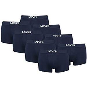 Levi's Solid Basic Boxershorts voor heren, ondergoed van biologisch katoen, verpakt per 8 stuks, Donkerblauw, M