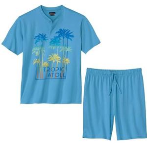 ATLAS FOR MEN - Zomerpyjama met Tunesische kraag Tropique Atoll - 4XL