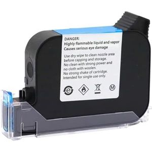 Inktcartridge Vervanging 1PCS 600DPI 12.7mm Handheld Thermische Inkjet Printer Snelle Droge Inkt voor Tekst Barcode Datum Tijd, etc(Blue)