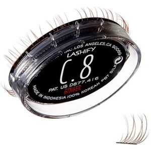 Lashify Curl 8mm Gossamer Wimper Extensions Vulling, Gember Kleur, DIY Valse Wimpers voor een Natuurlijke Look