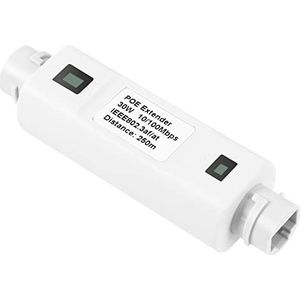 Revotech IP67 waterdichte Poe Extender, voor buiten, Poe+ Repeater 100 m/250 m verlenging, 10/100 Mbps RJ45, compleet met IEEE802.3af/at, plug en play voor Poe Camera/AP/VoIP Phone (WPOE6002)